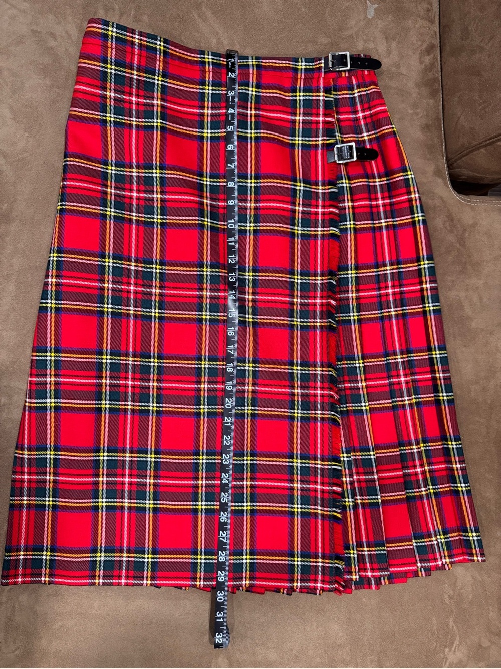 Vintage Strathmore Tartan Wool Kilt Skirt - Picture 8 of 10